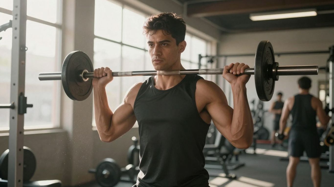 Person lifting weights in a gym